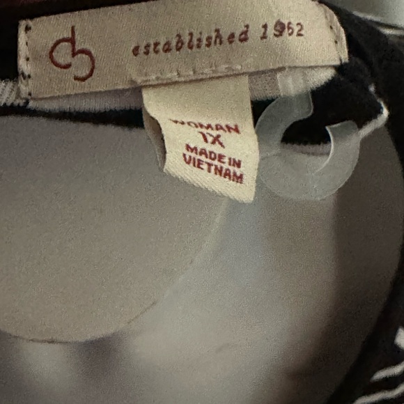 Dress Barn Established 1962 Size 1X Black And White Striped Shirt Lace Up Neck - Picture 3 of 6